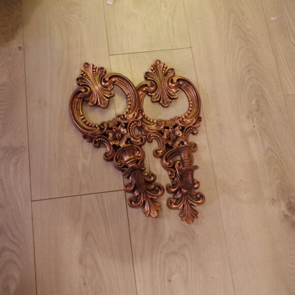 Two 70s Retrol Candle Wall Hangers - Picture 1 of 4